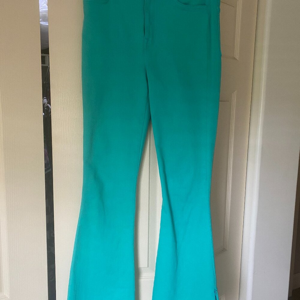 7 for Mankind Turquoise Aultra high rise skinny boot jeans Size 29
